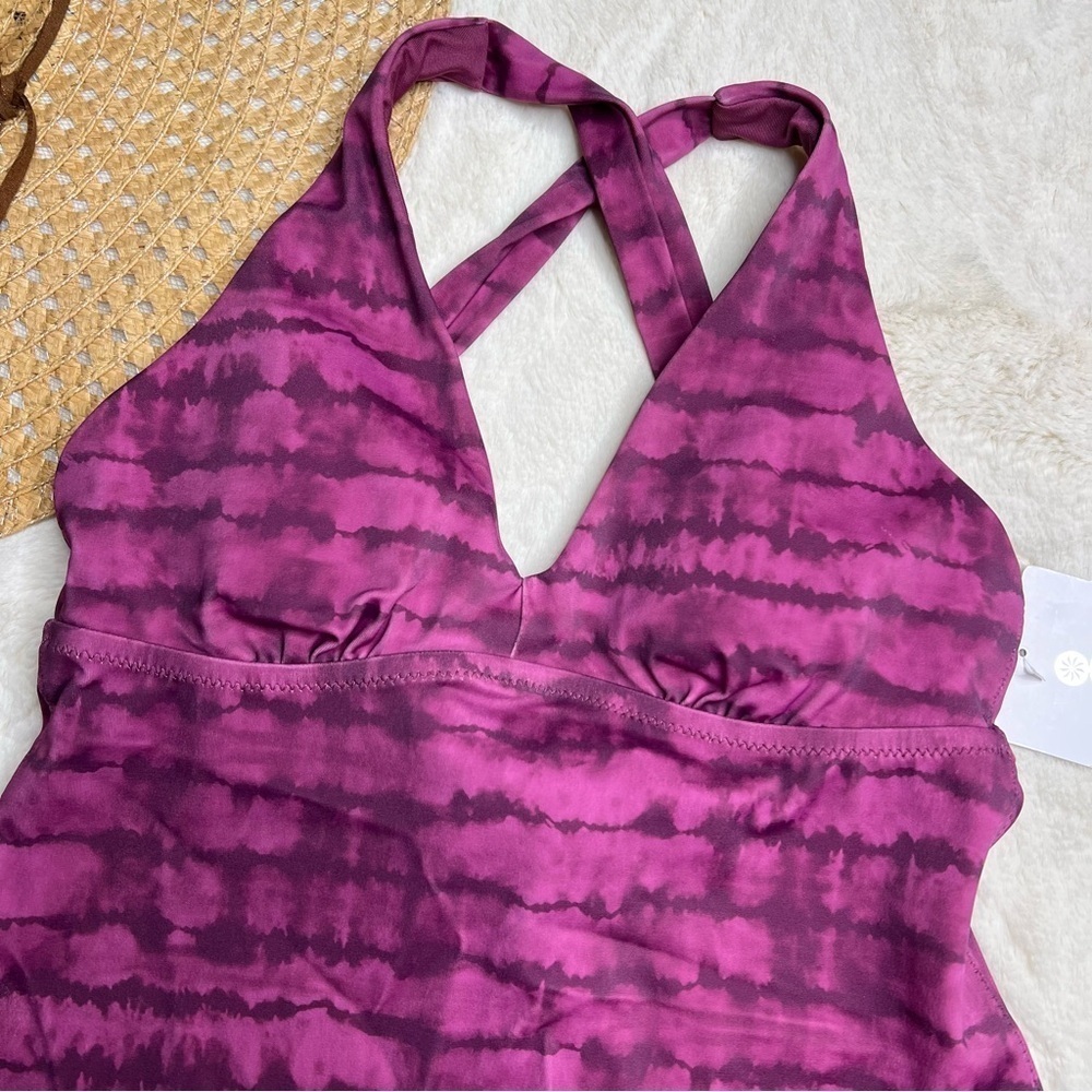 Athleta Plunge Printed Tie Dye Tankini Top - Picture 2 of 7